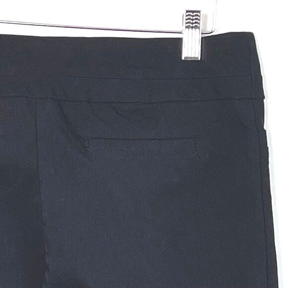 Zac & Rachel Womens Black Pull-On Straight-Leg Ankle Pants Size 10 Nylon Blend - Picture 5 of 11